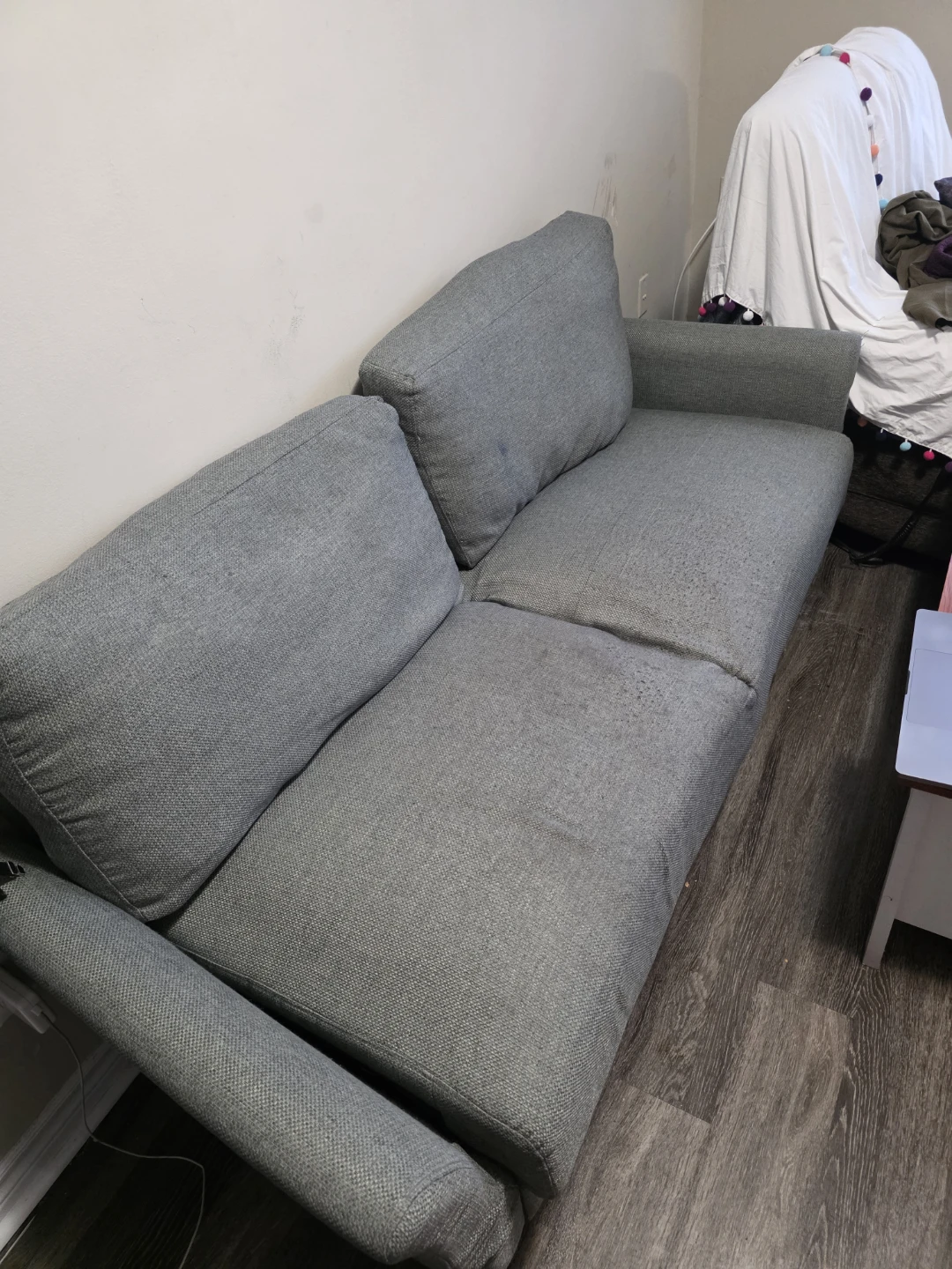Grey Fabric Sofa with Reversible Chaise - photo 5