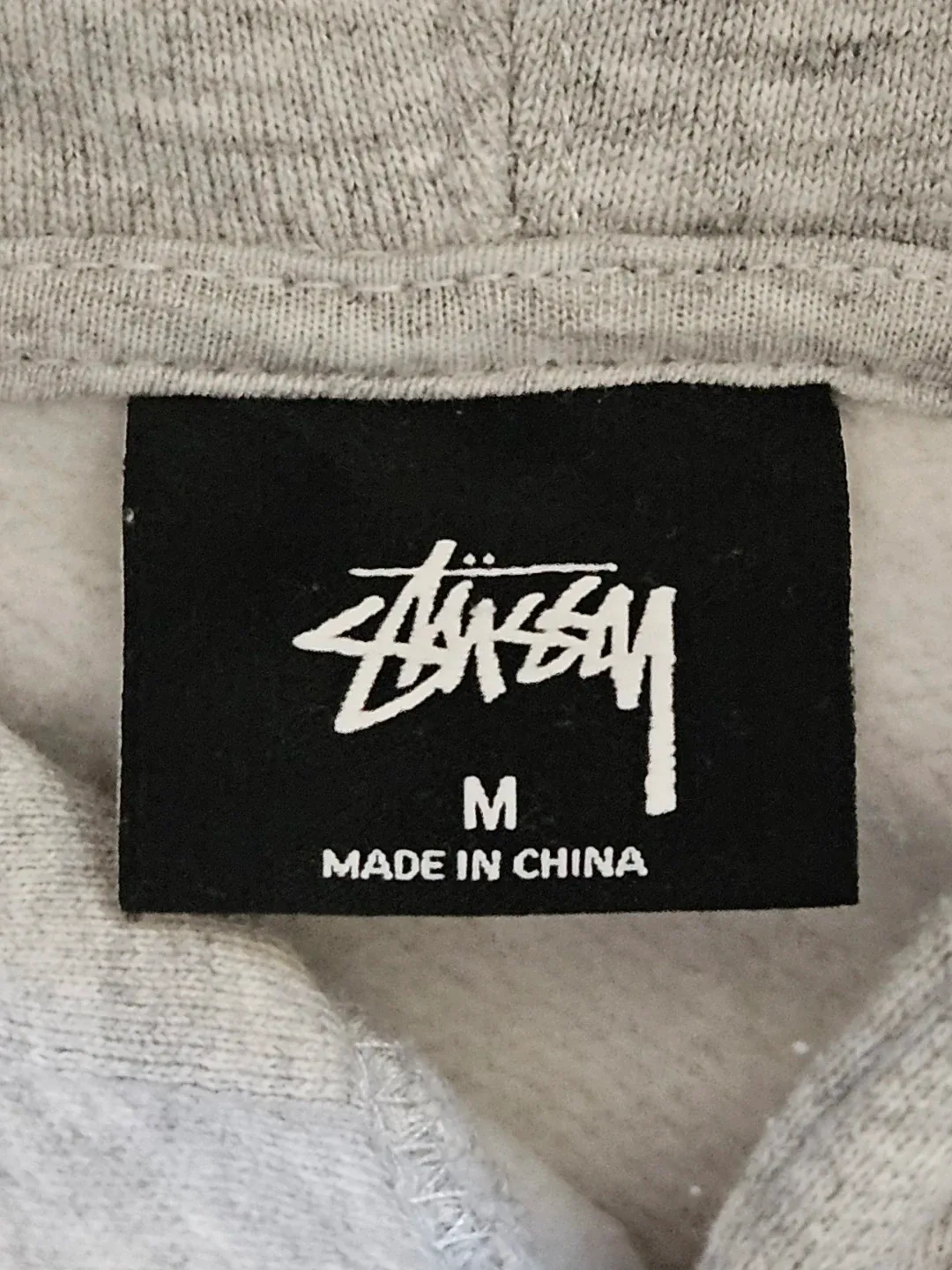 Authentic Stussy Ash Heather Grey Men's Pullover Hoodie - photo 5