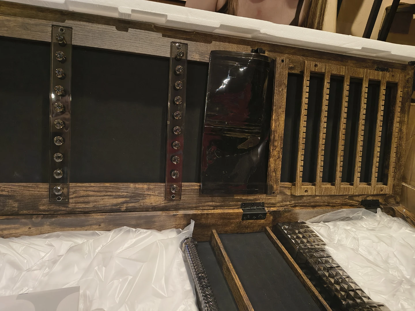 Standing Jewelry Cabinet with Mirror - Brown - photo 5