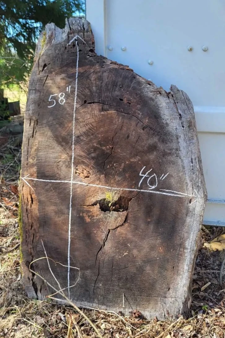 Live Edge Claro Walnut Wood Slab - Approx. 58" x 40"