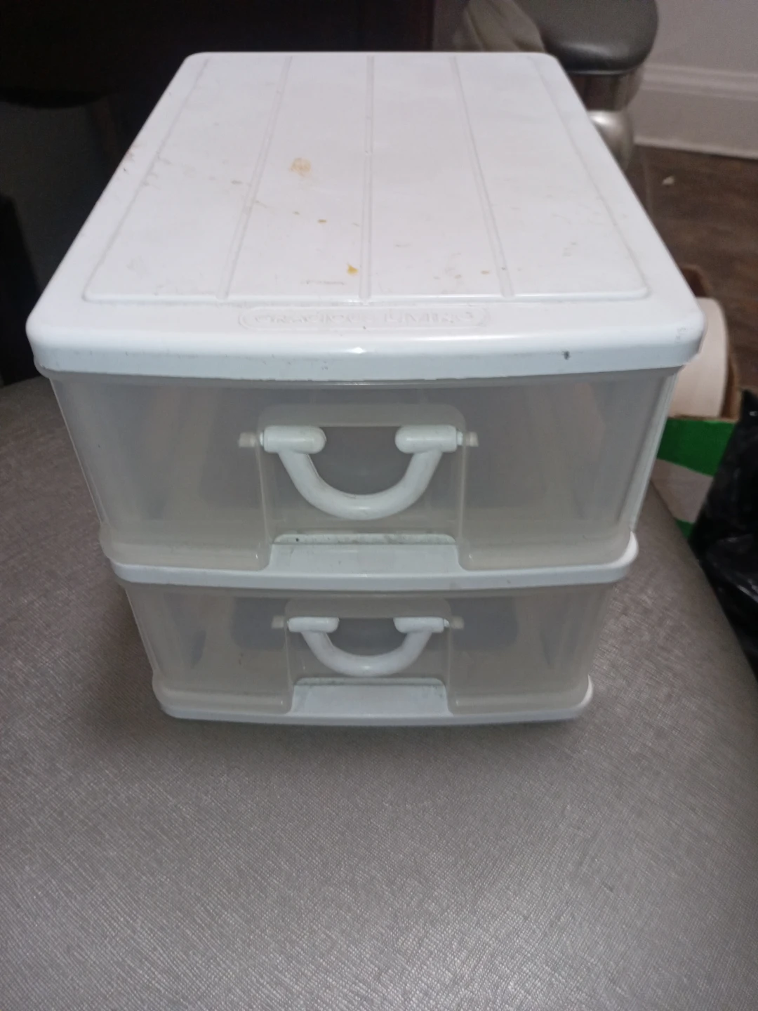 White Plastic 3-Drawer Organizer - photo 2