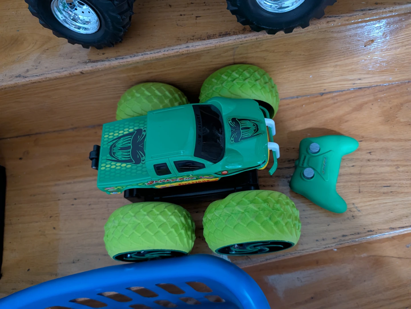 Green Remote Control Monster Truck with Controller