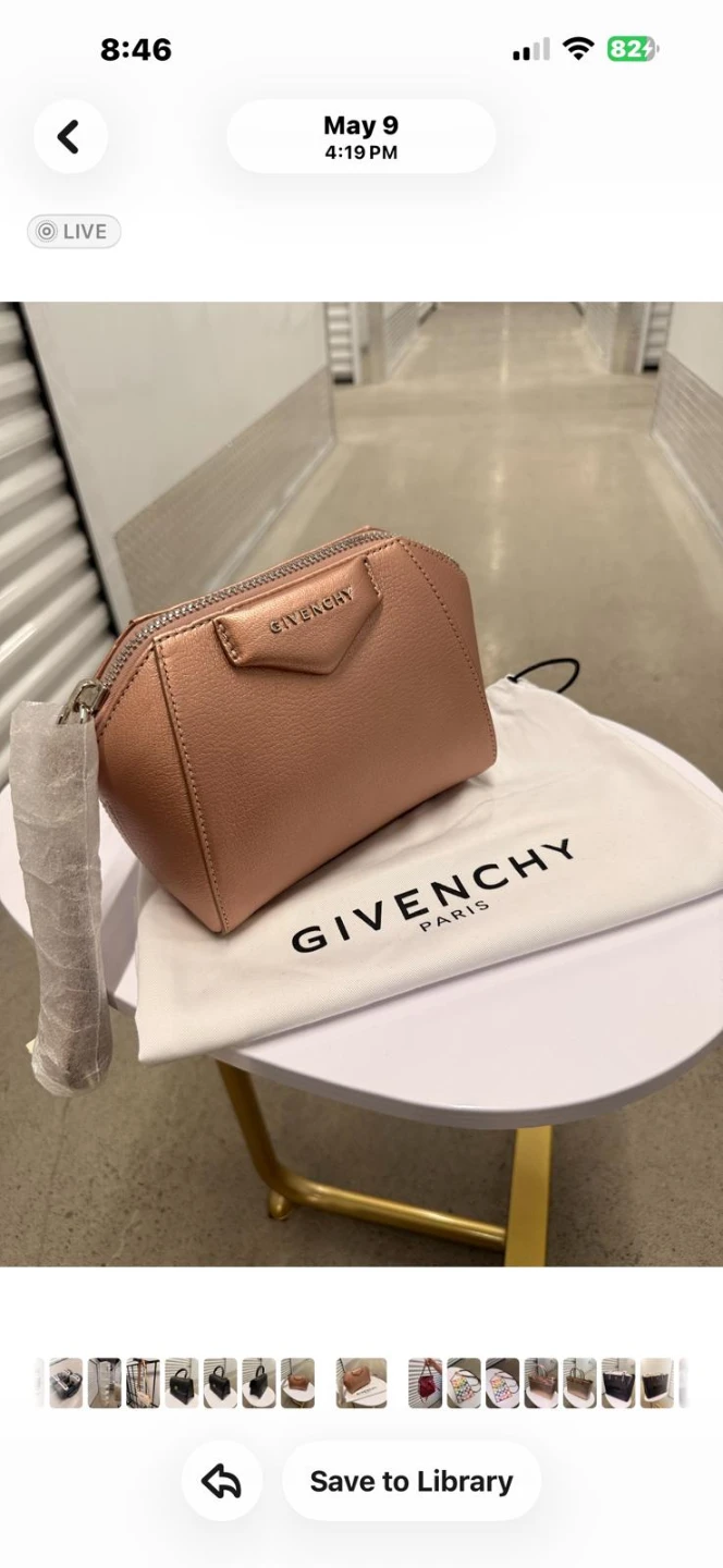 Givenchy Rose Gold Leather Pouch