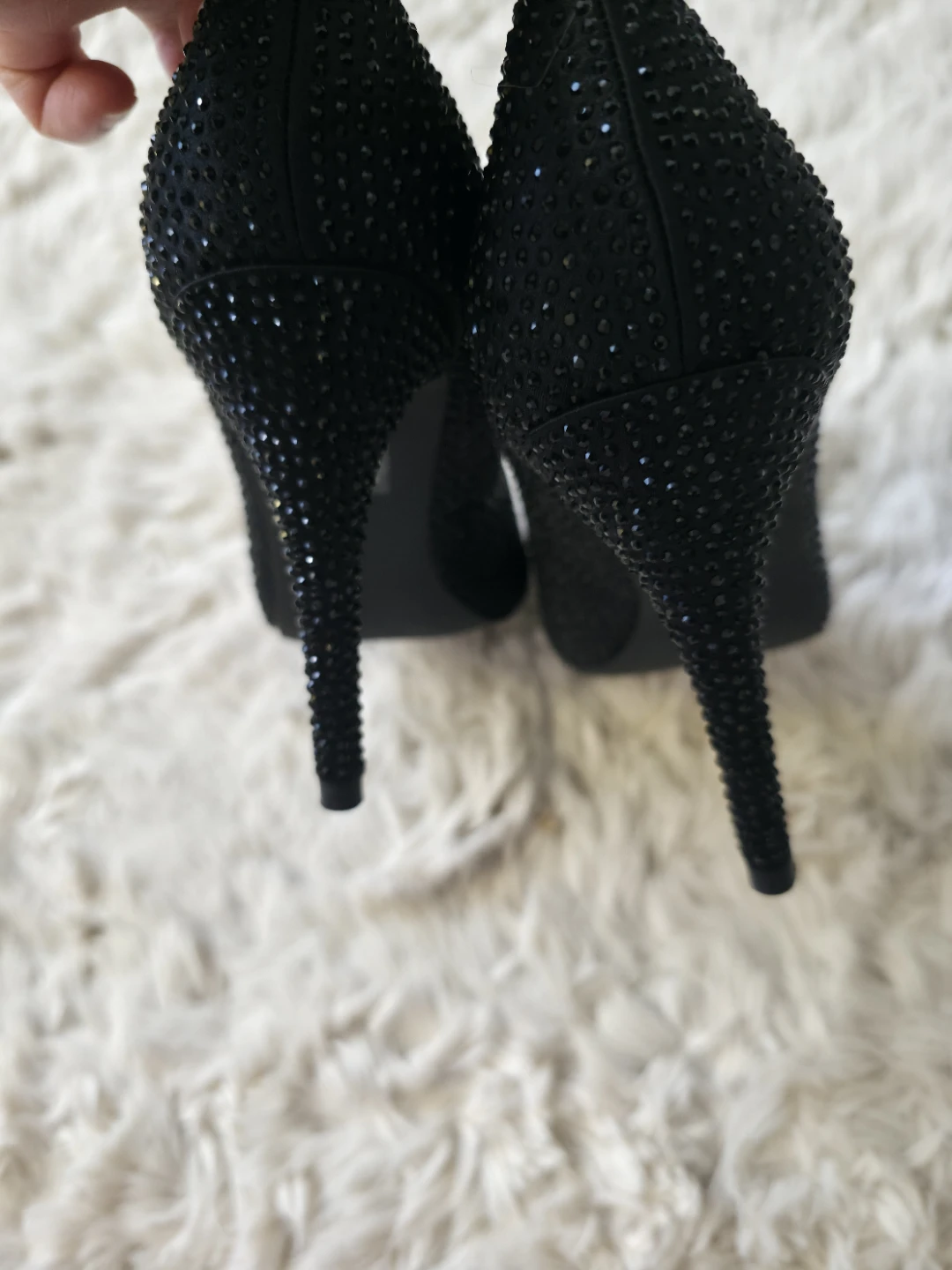 Brand New Le Château Black Rhinestone Heels - Size 36 - photo 4