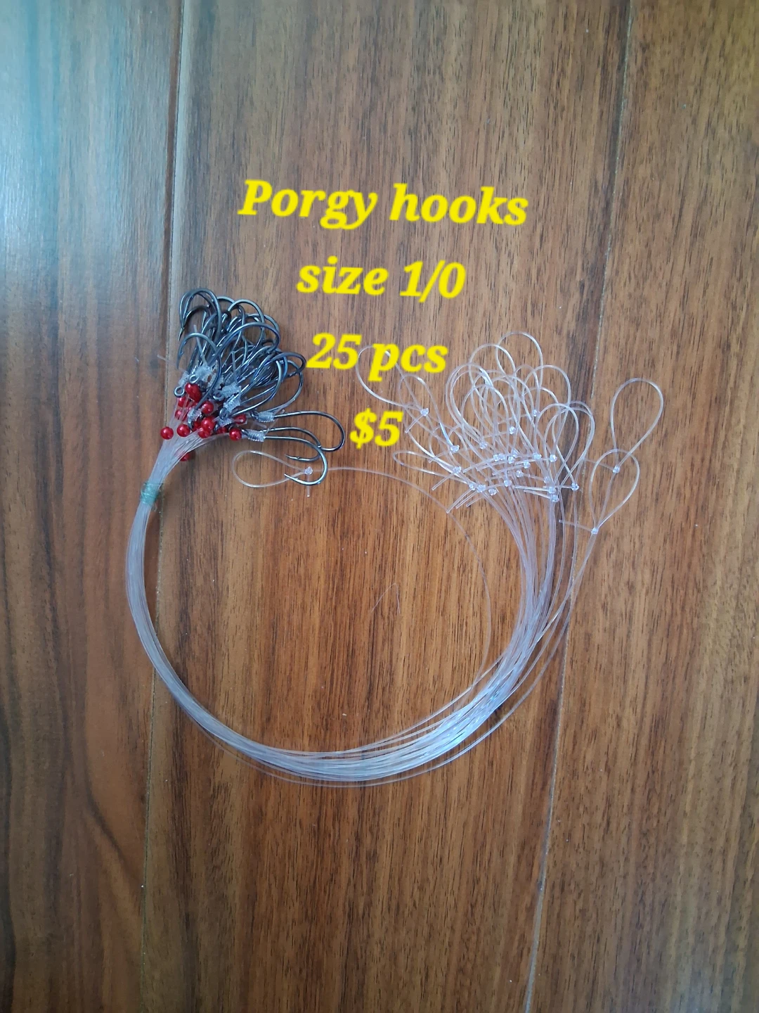 Porgy Hooks Size 1/0 - 25 pcs