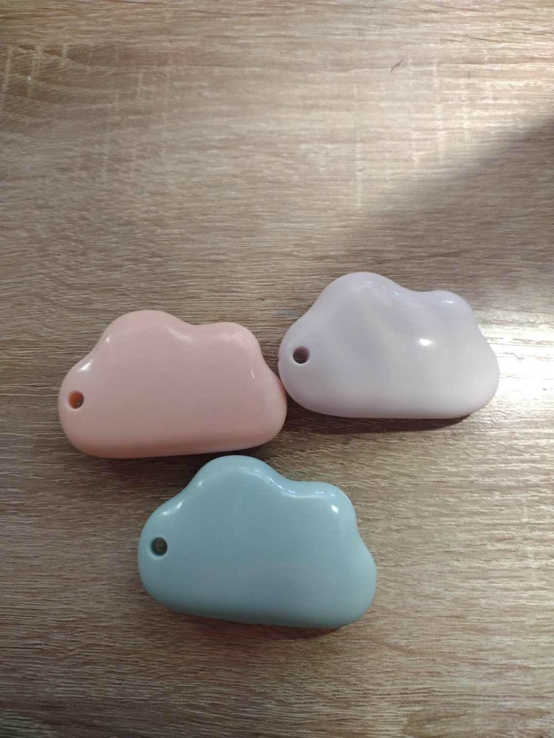 3 Cloud Shaped Mini Utility Cutters - Pink, Blue, White