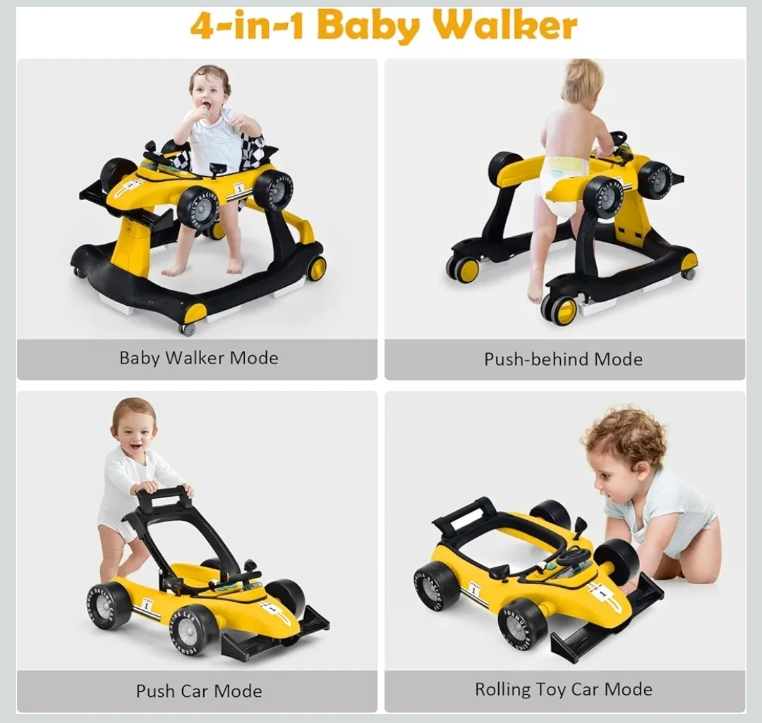 4-in-1 Baby Walker, Push Car, and Rolling Toy Car - photo 2