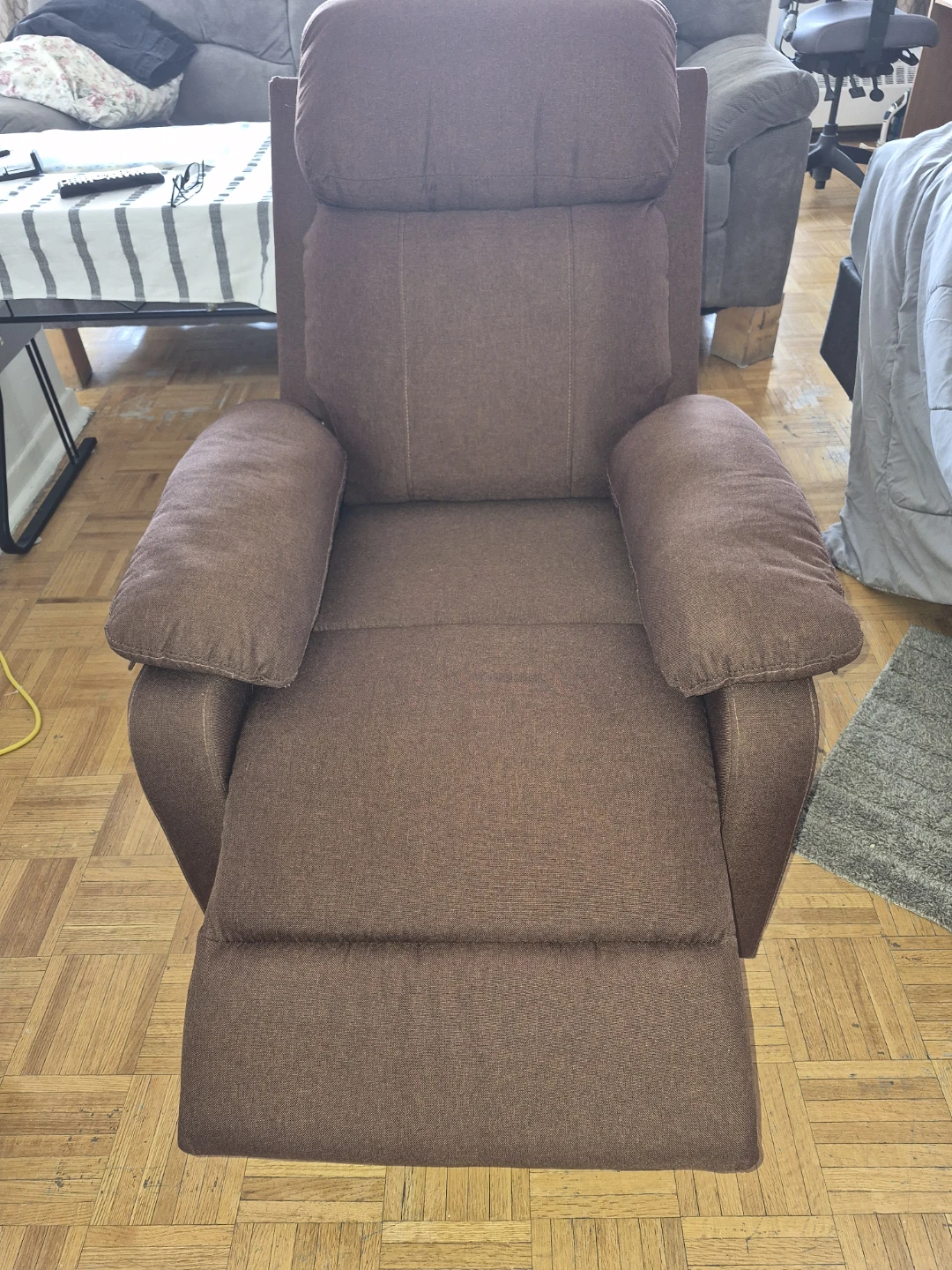 Brown Fabric Recliner Chair - photo 2