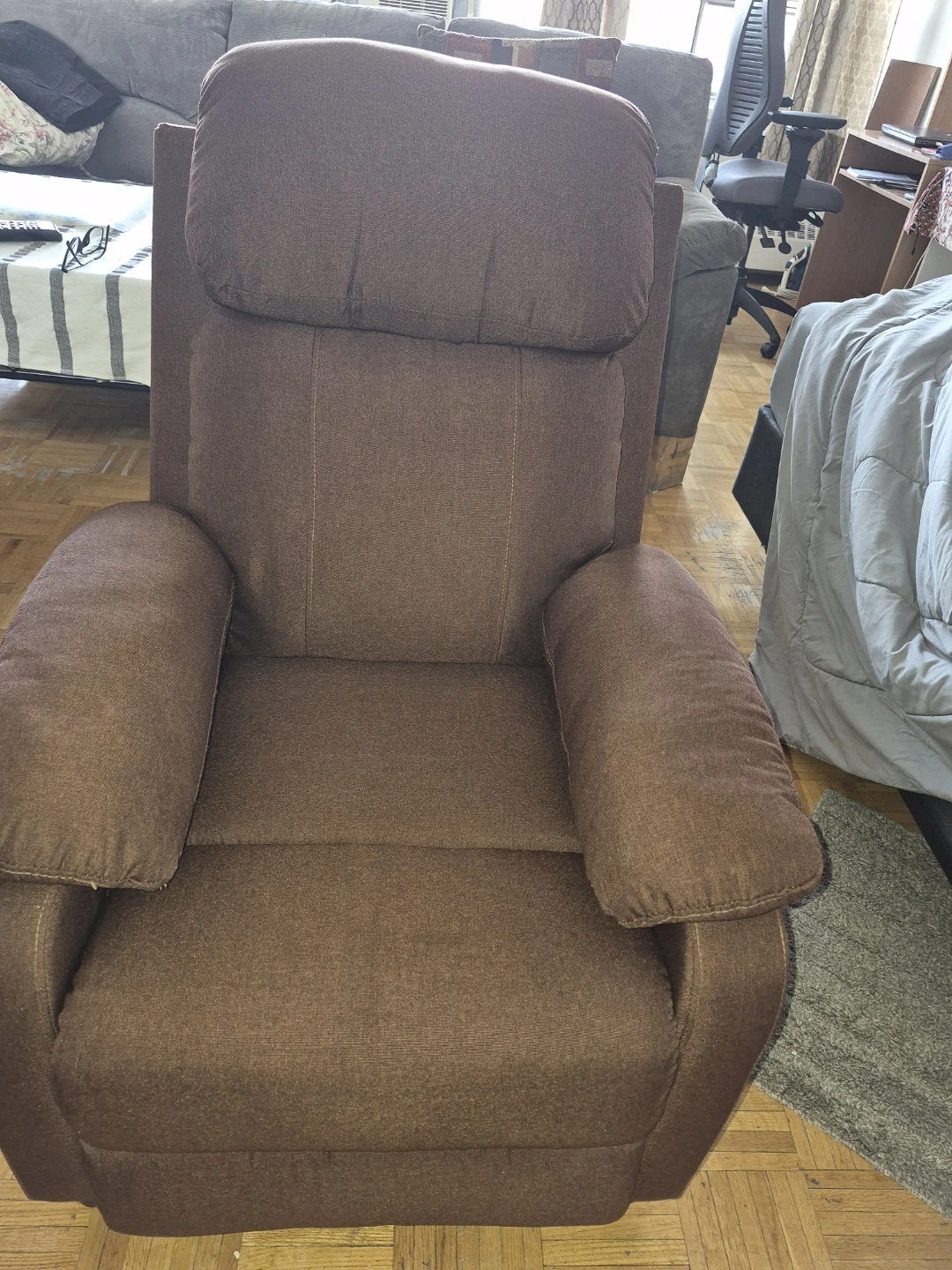 Brown Fabric Recliner Chair - photo 5