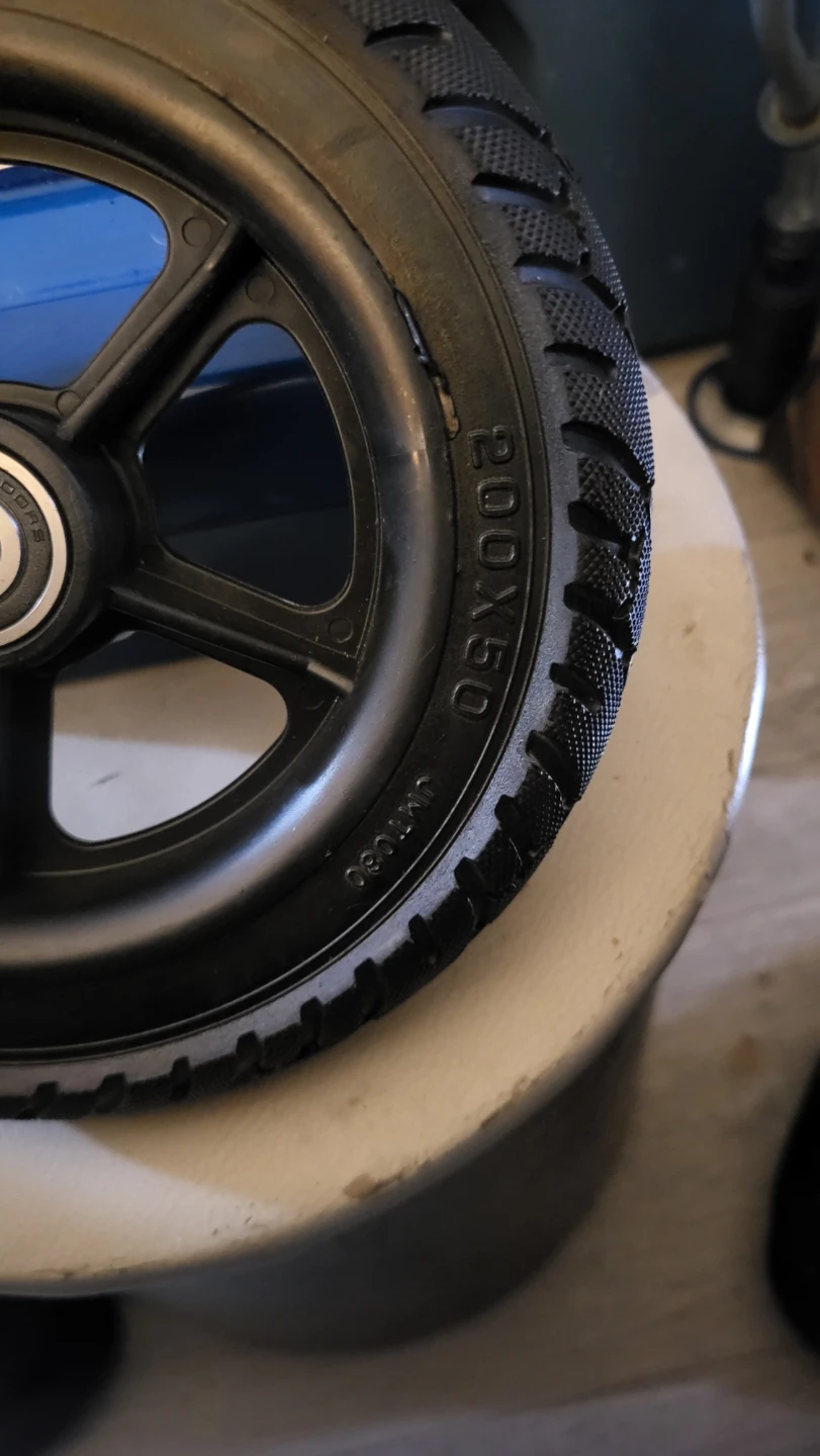 Brand New 200x50 Solid Rubber Tire and Rim for e - scooter - photo 3