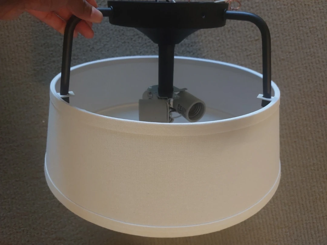 Hampton Bay 3 Light Semi Flush Mount Light Fixture