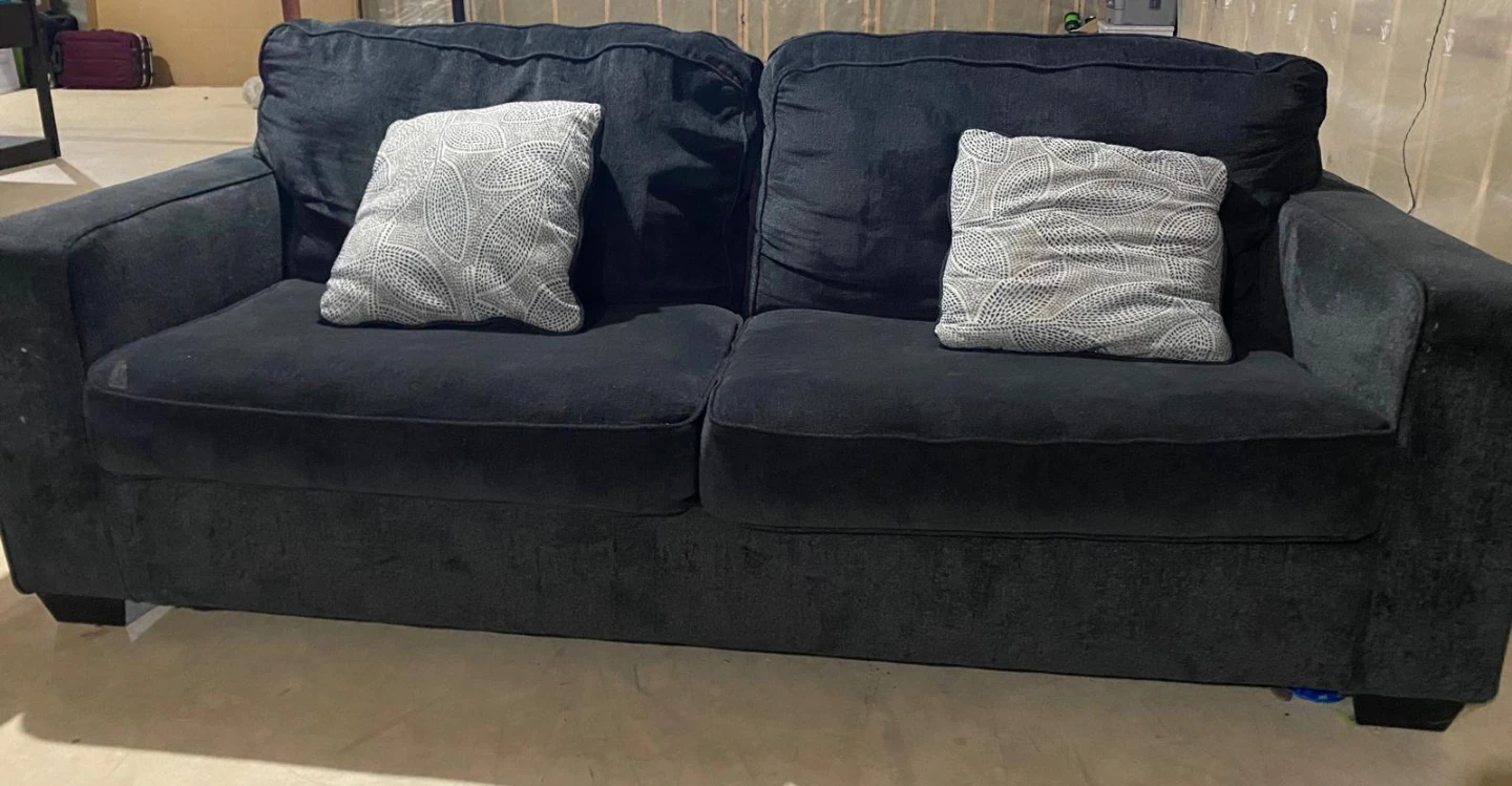 Dark Grey King Size Sofa Bed with Pillows - photo 2