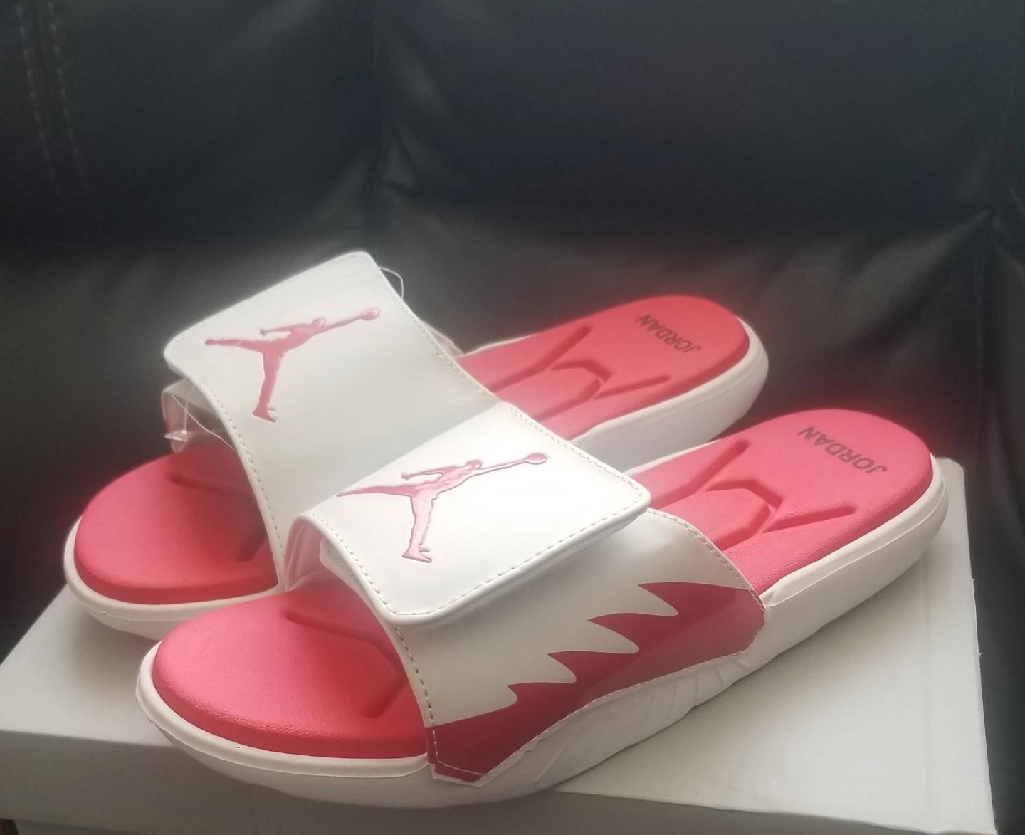 Brand new Jordan Flips Flops sleepers White Red