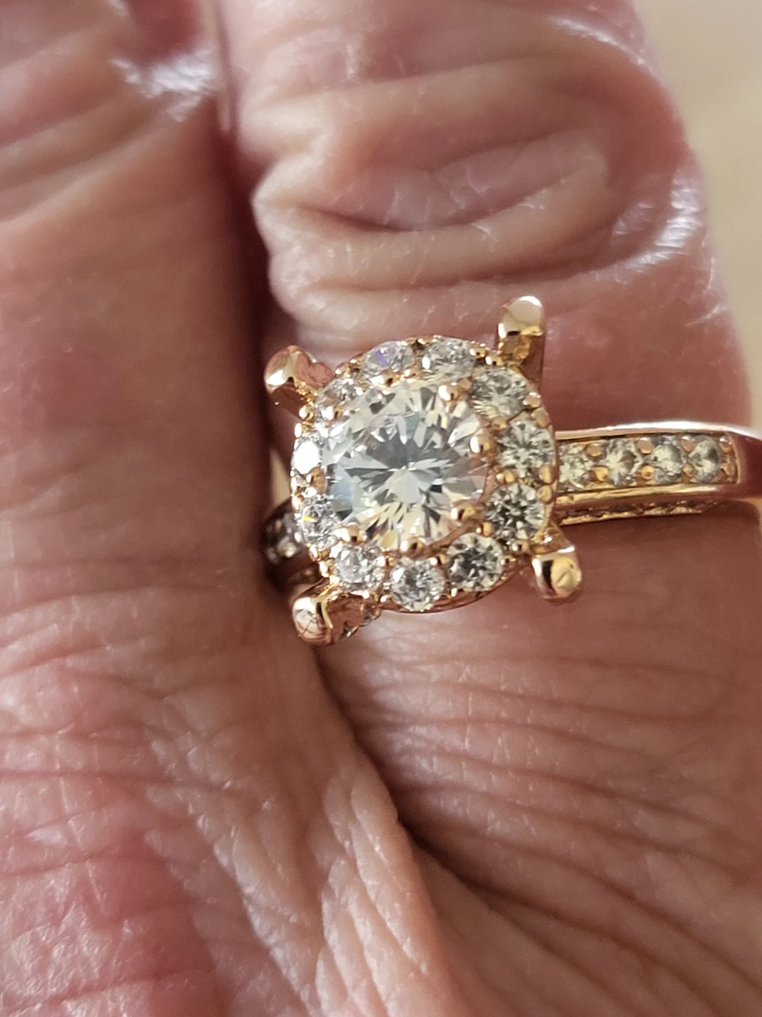 18k Rose Gold plated Engagement Ring - photo 2