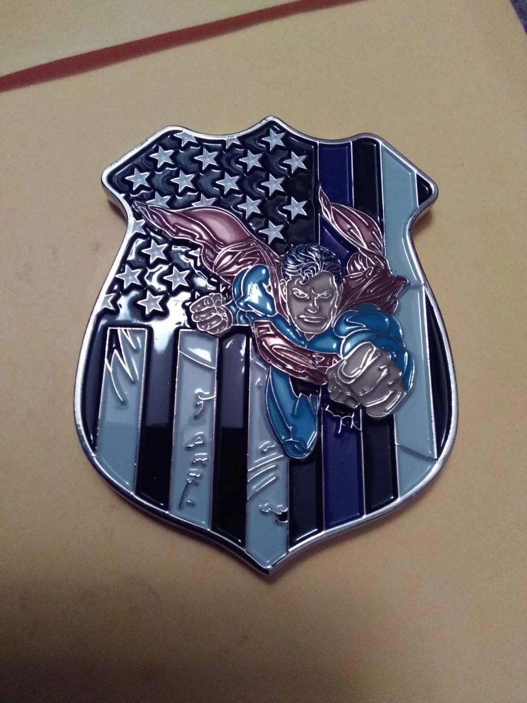 Superman Thin Blue Line Challenge Coin - photo 4