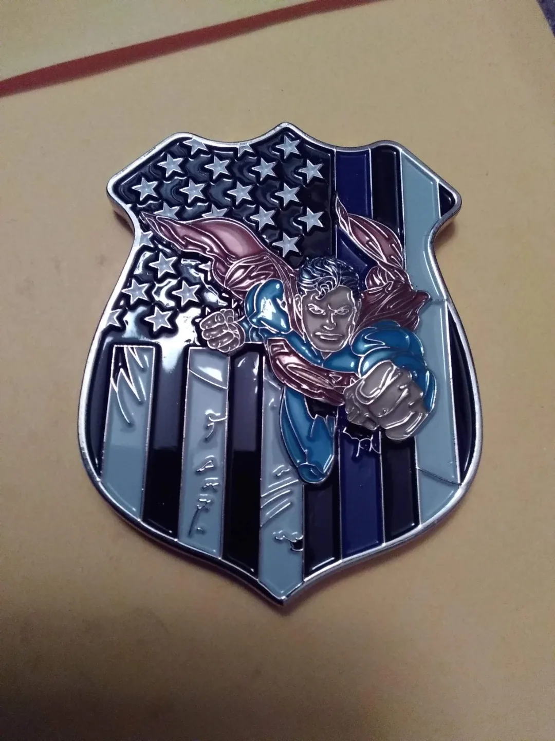Superman Thin Blue Line Challenge Coin - photo 4