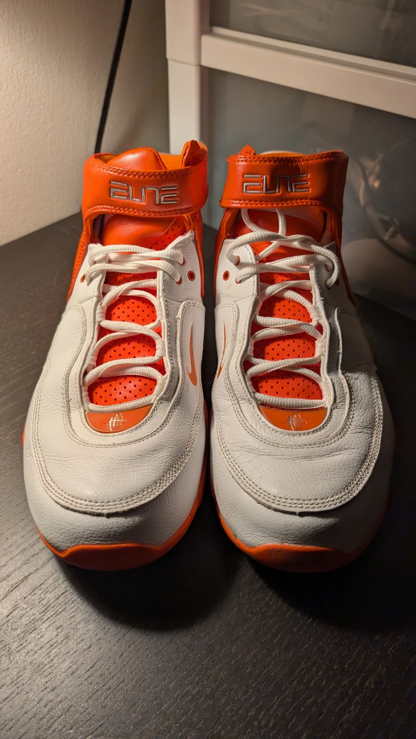 Nike Men's Shox Elite TB Colors White Orange Chrome US Size 9