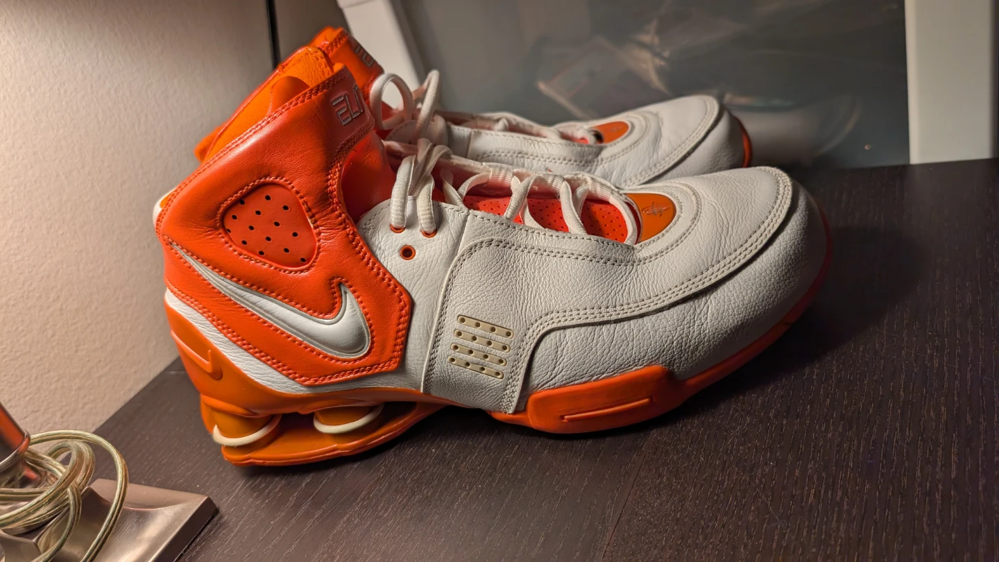 Nike Men's Shox Elite TB Colors White Orange Chrome US Size 9 - photo 4