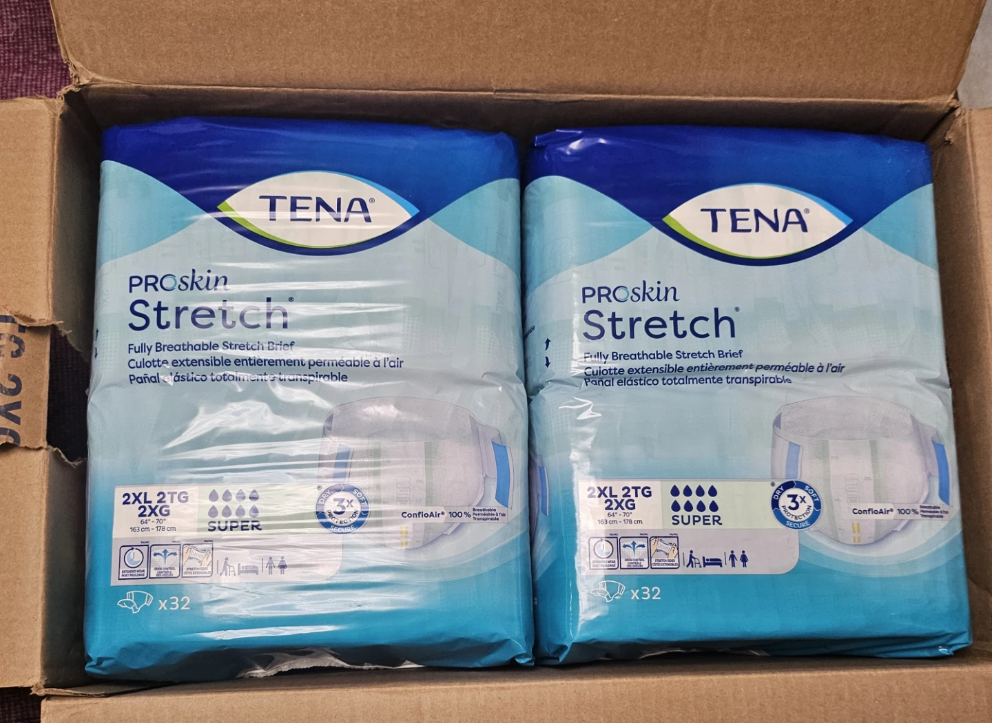 2XL TENA Proskin Stretch Briefs  (32 count)