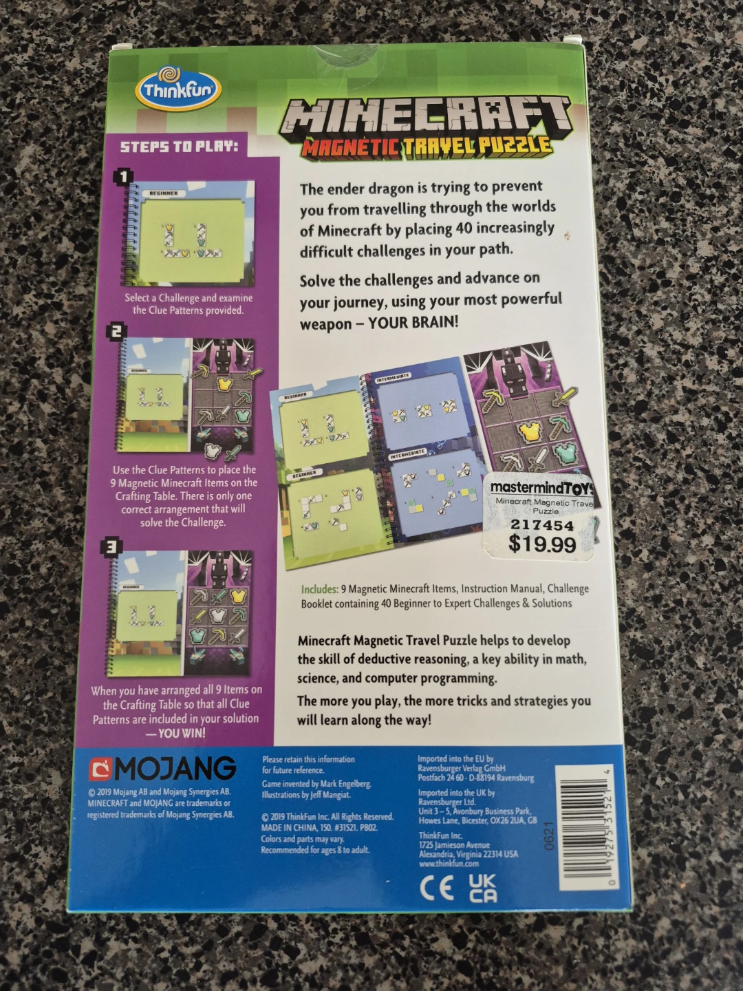 ThinkFun Minecraft Magnetic Travel Puzzle 40 Challenges - photo 2