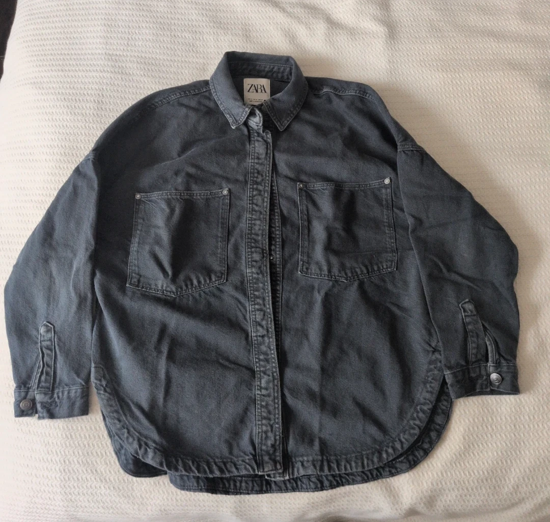 ZARA Oversized Denim Shirt Jacket medium