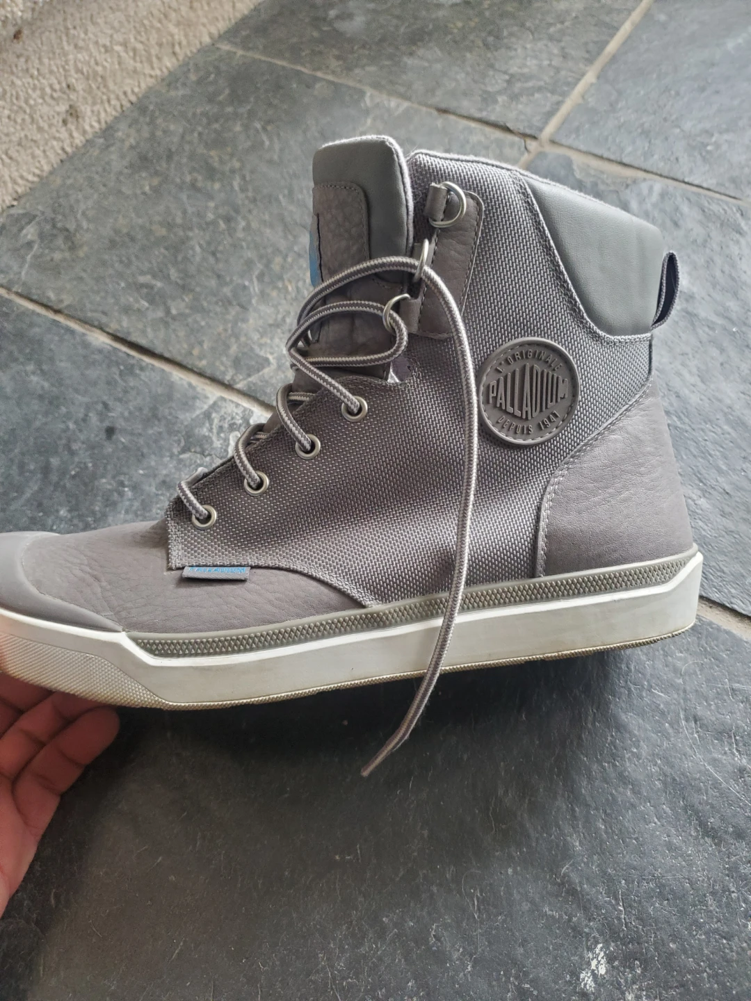 Palladium Grey High-Top Boots