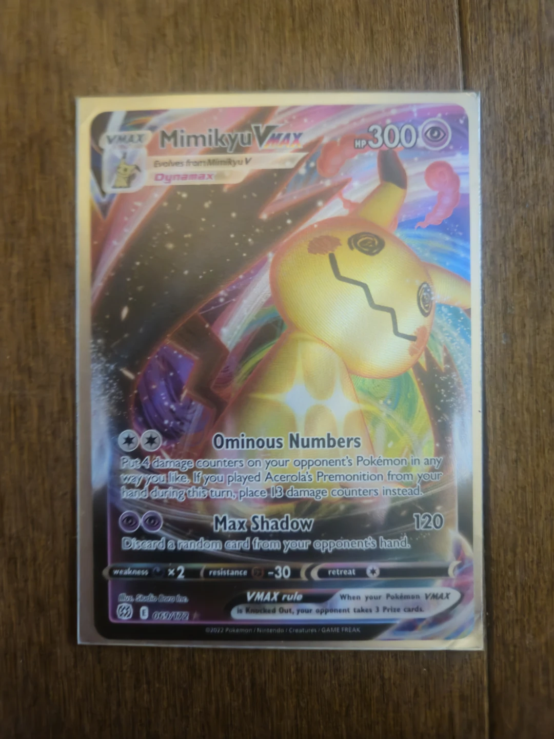 Pokemon Mimikyu VMAX Card 069/172