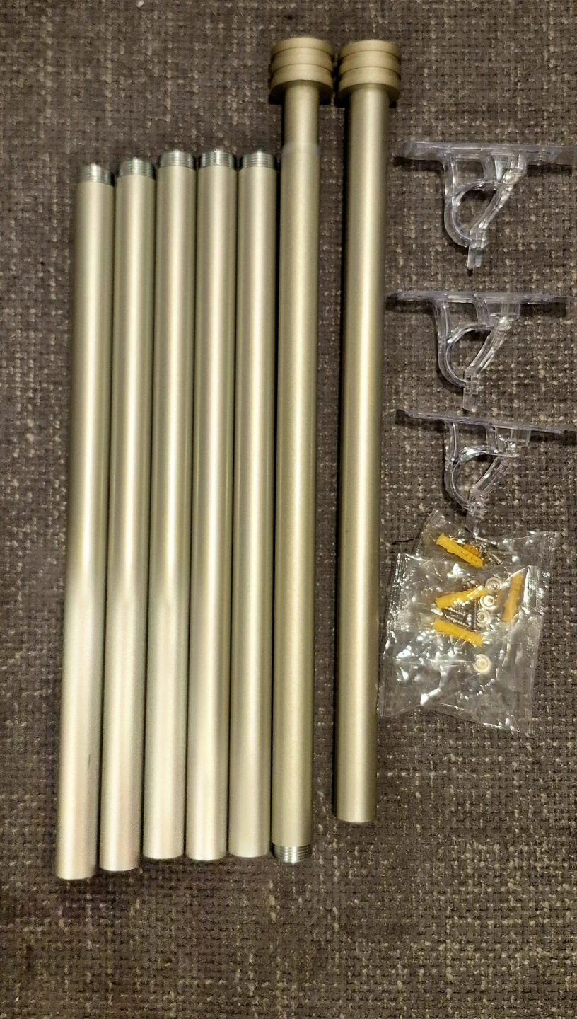 Curtain Rod Heavy Duty 36"-120" with No Drill Brackets - photo 2
