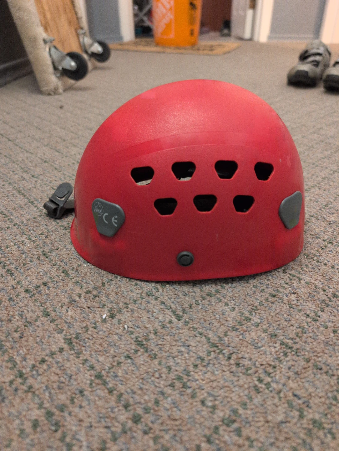 Red Petzl Ecrin-Roc Climbing Helmet
