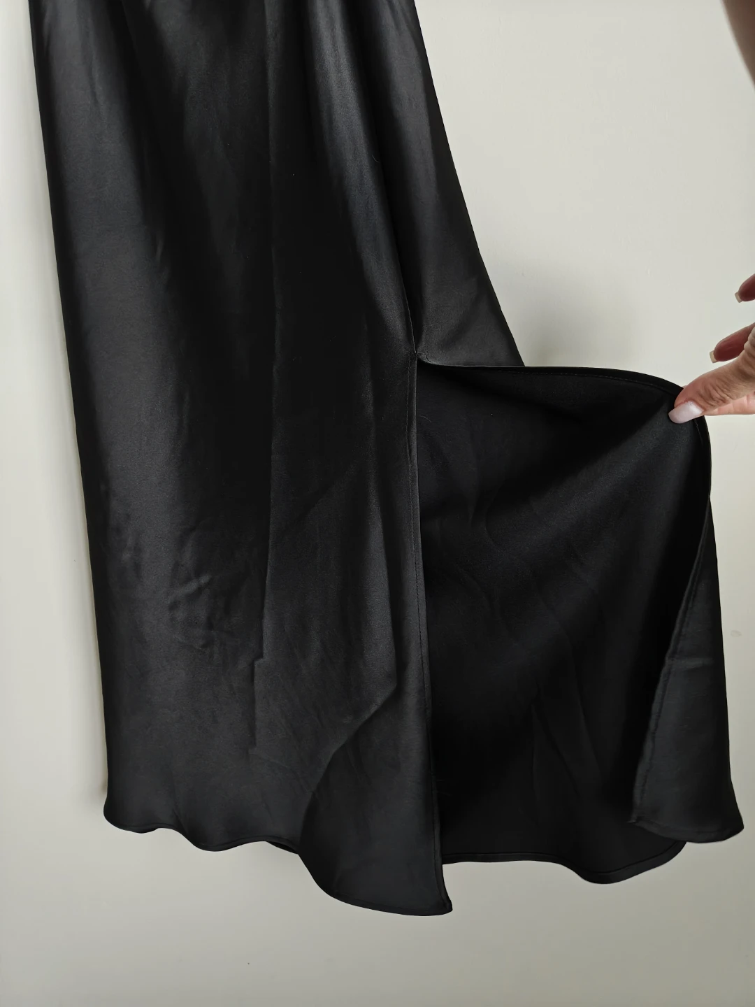 Zara Black Satin Slip Dress - XS - photo 4