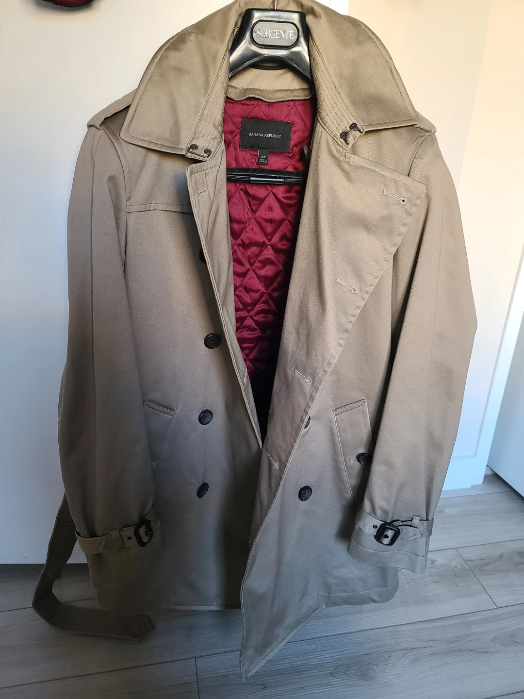 Banana Republic Khaki Trench Coat with Removable Liner - photo 3