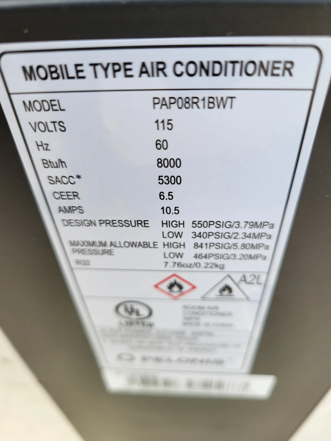 Pelonis PAP08R1BWT Mobile Type Air Conditioner - photo 3