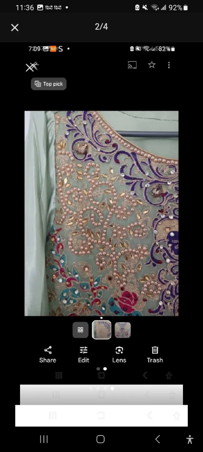 Embroidered Mint Green Pakistani Dress