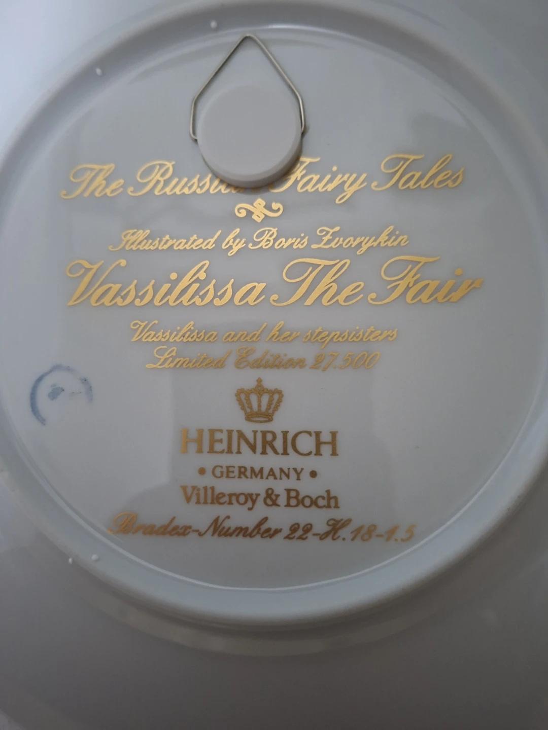 Heinrich Villeroy & Boch "Vassilissa The Fair" Collector Plate - photo 2
