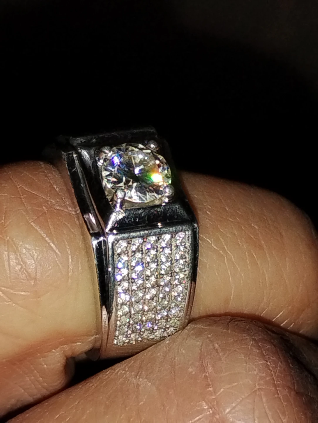Men's 1.0ct Sterling Silver Ring - photo 3