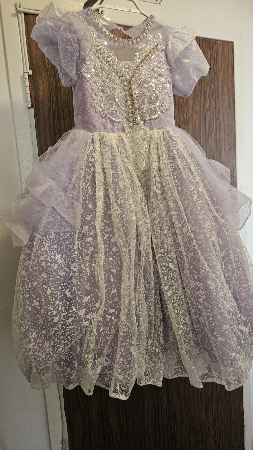 Girls Lavender Sparkle Pageant Dress - photo 2