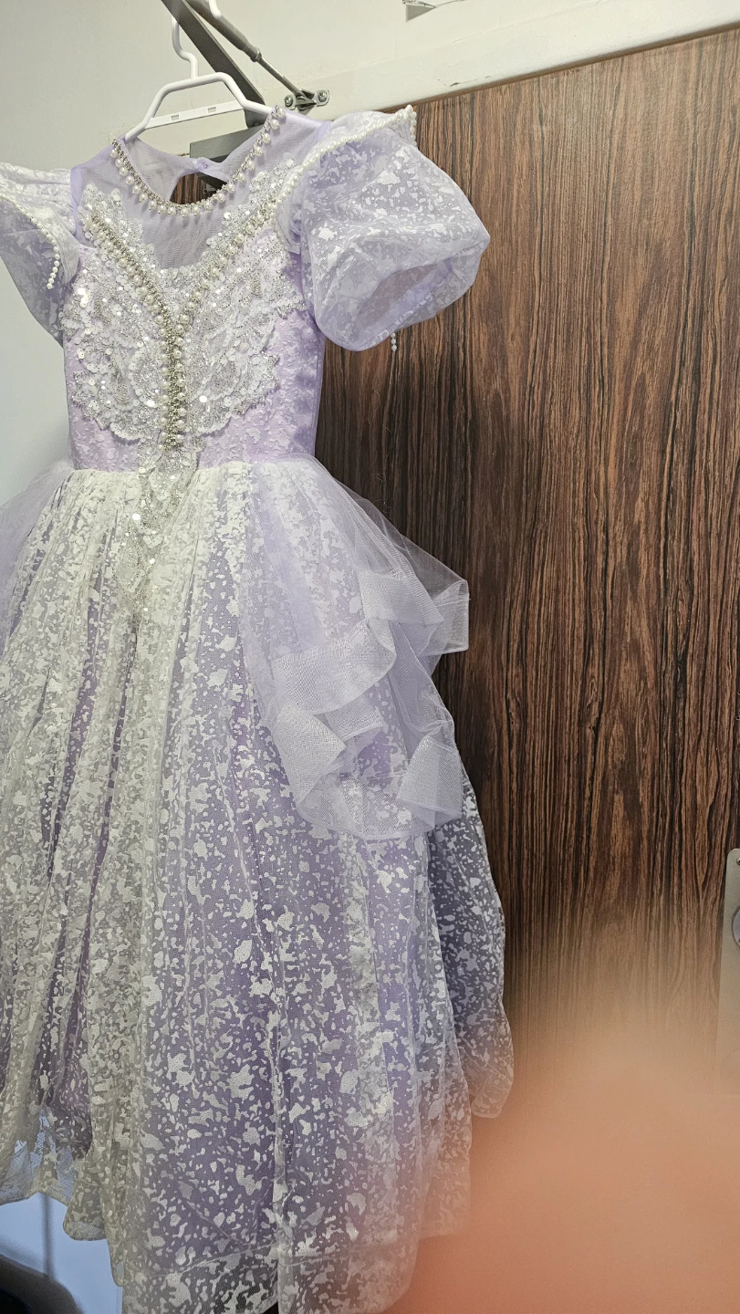 Girls Lavender Sparkle Pageant Dress - photo 3