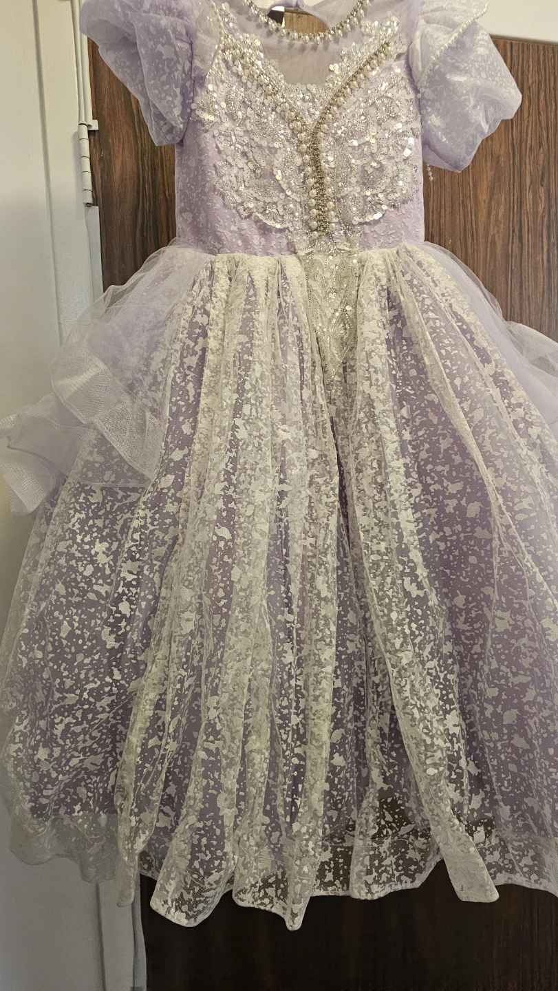 Girls Lavender Sparkle Pageant Dress - photo 4