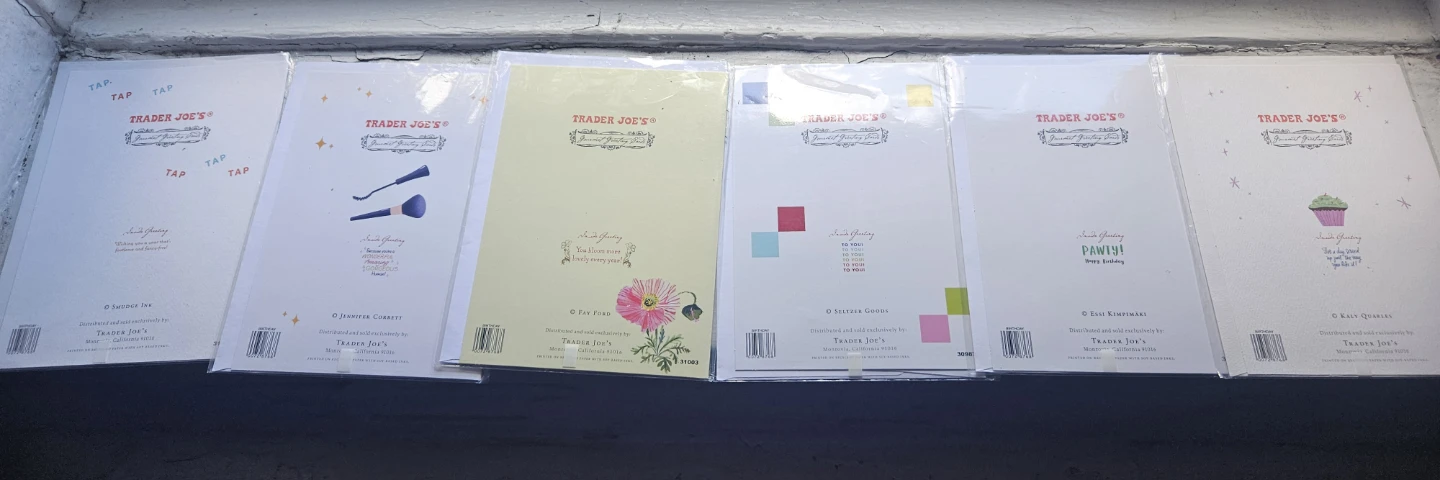 A dozen Trader Joe's greeting cards. - photo 2