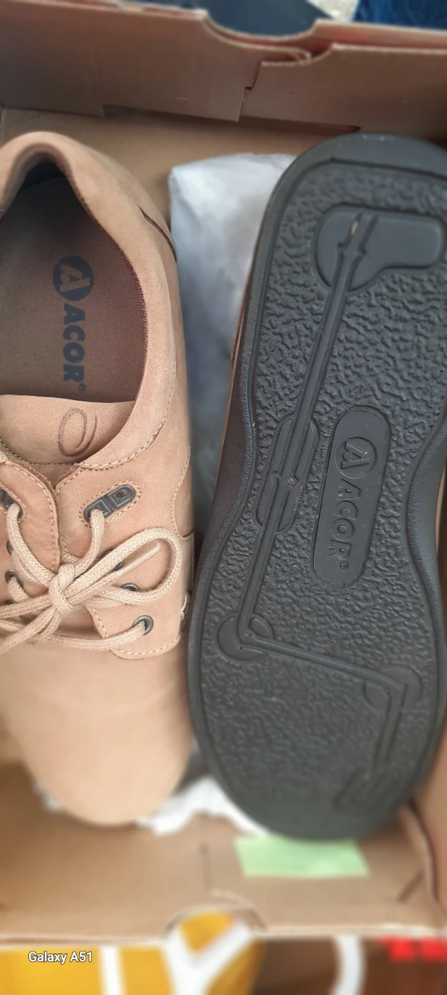 ACOR Tan Leather Loafer Shoes - Euro Size 40