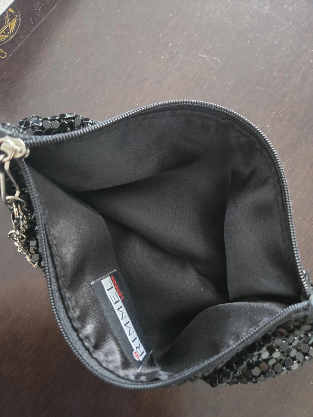 Black Mesh Clutch Purse with Chain - photo 5