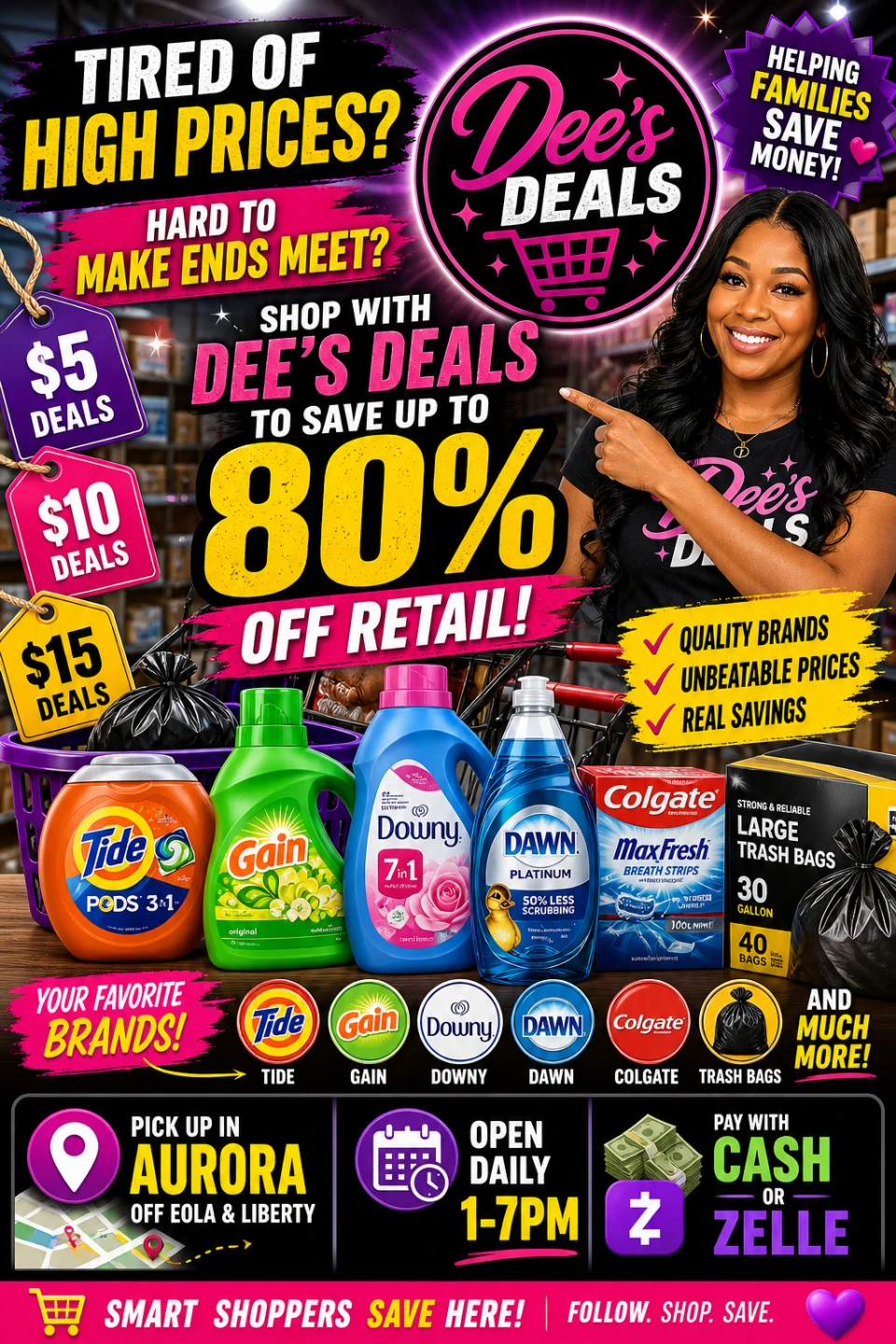 Up to 80% off retail. Save with Dee