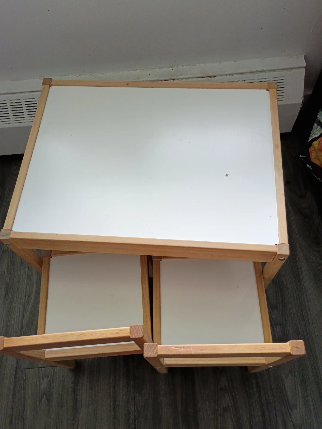 Ikea Wooden Kids Table with chairs