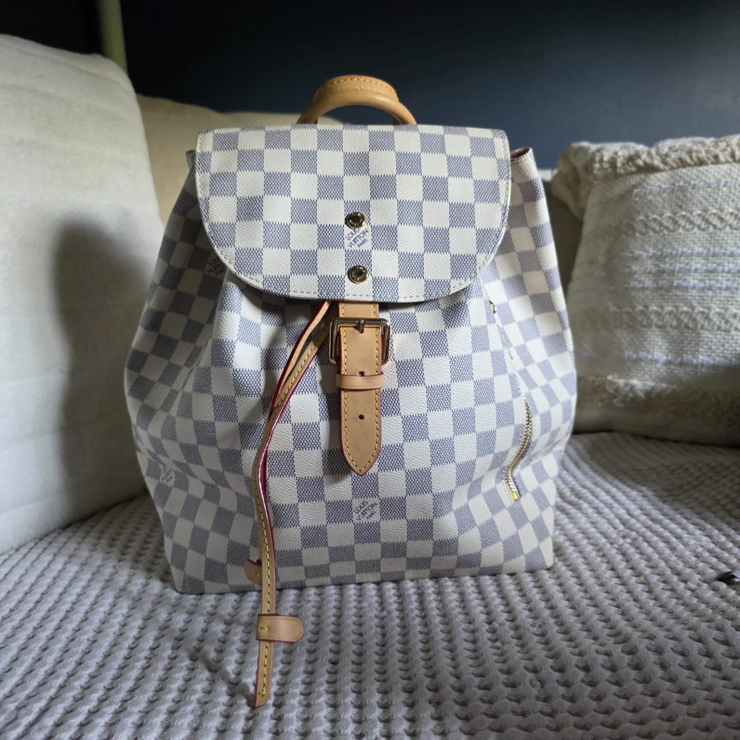 (150) Louis Vuitton Damier Azur Canvas Montsouris Backpack PM - photo 2