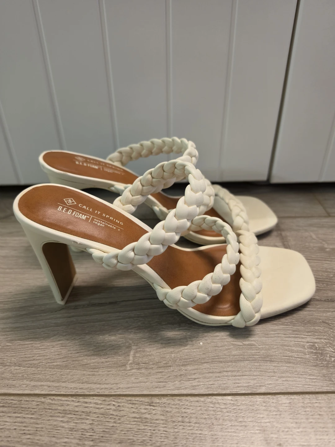 Call It Spring White Braided Heel Sandals - photo 2