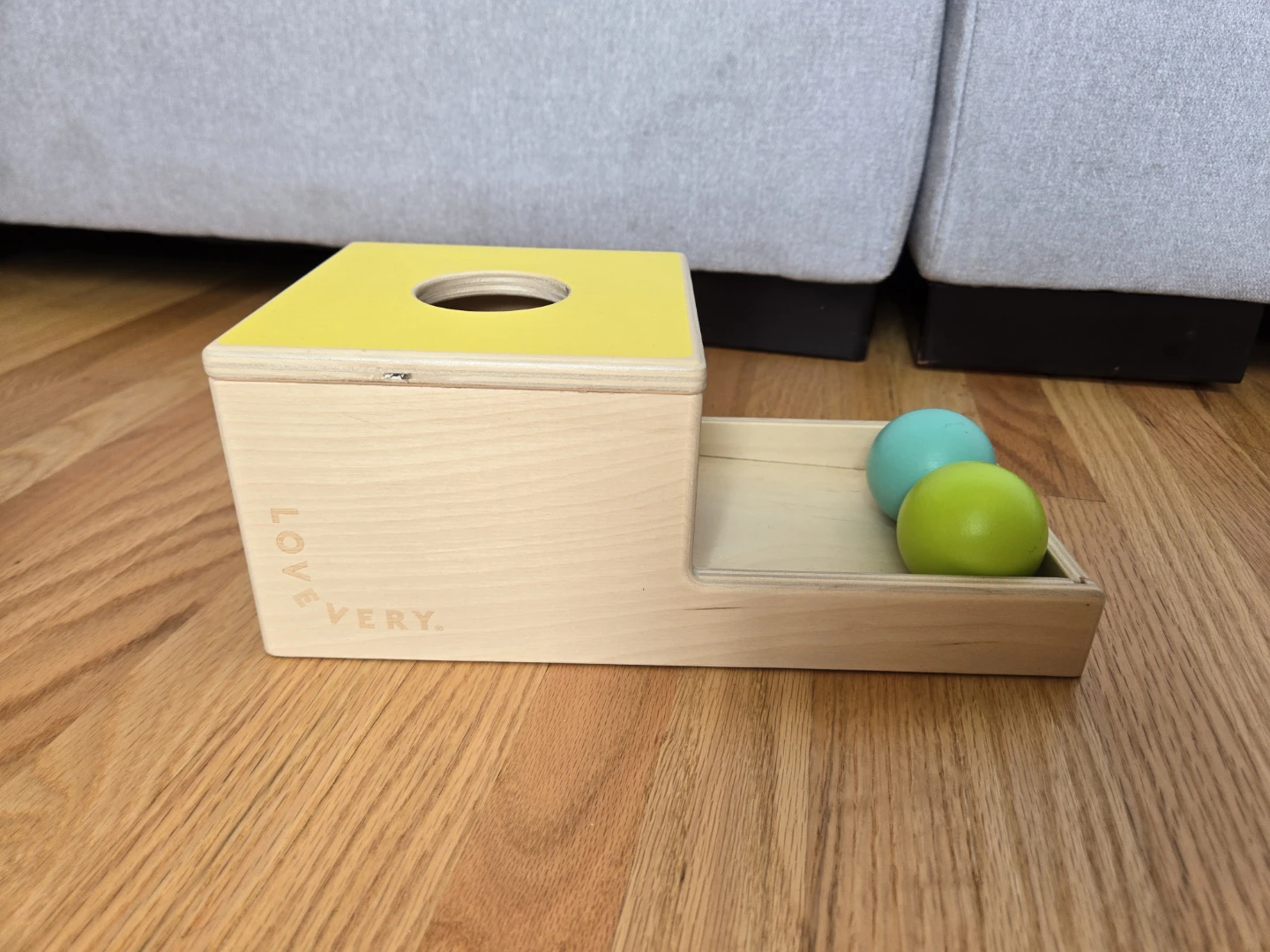 Lovevery Wood Ball Drop Box Ball Set Toy Montessori Play - photo 2