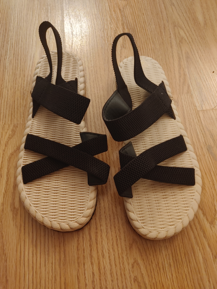 Women's Black Strap Sandals size 8.5 New