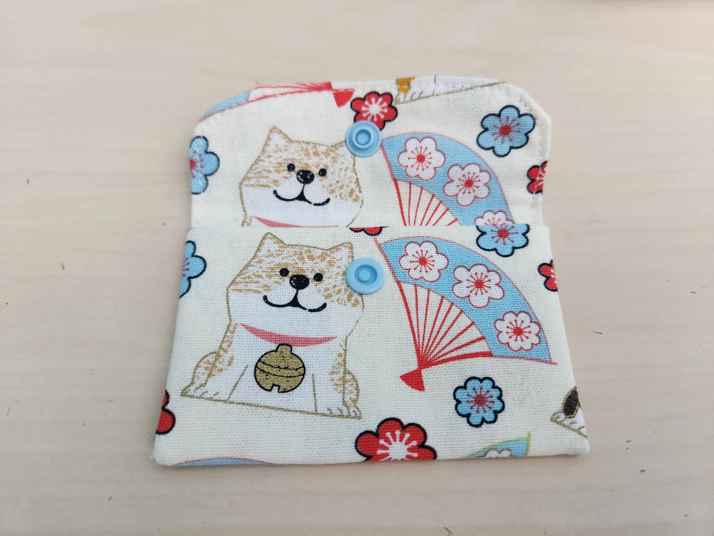 Hand Made Shiba Inu Fabric Card Holder - photo 3