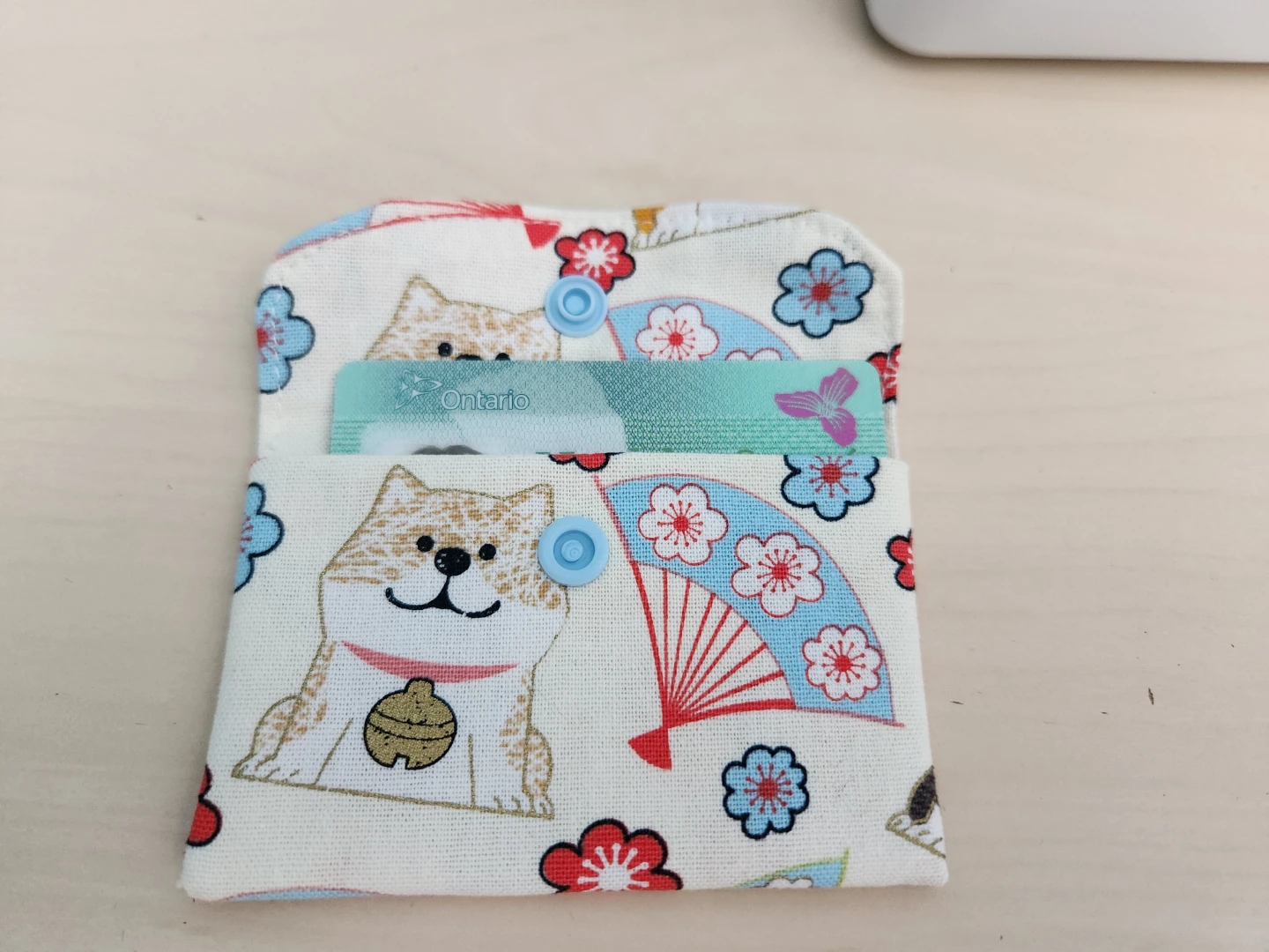 Hand Made Shiba Inu Fabric Card Holder - photo 4