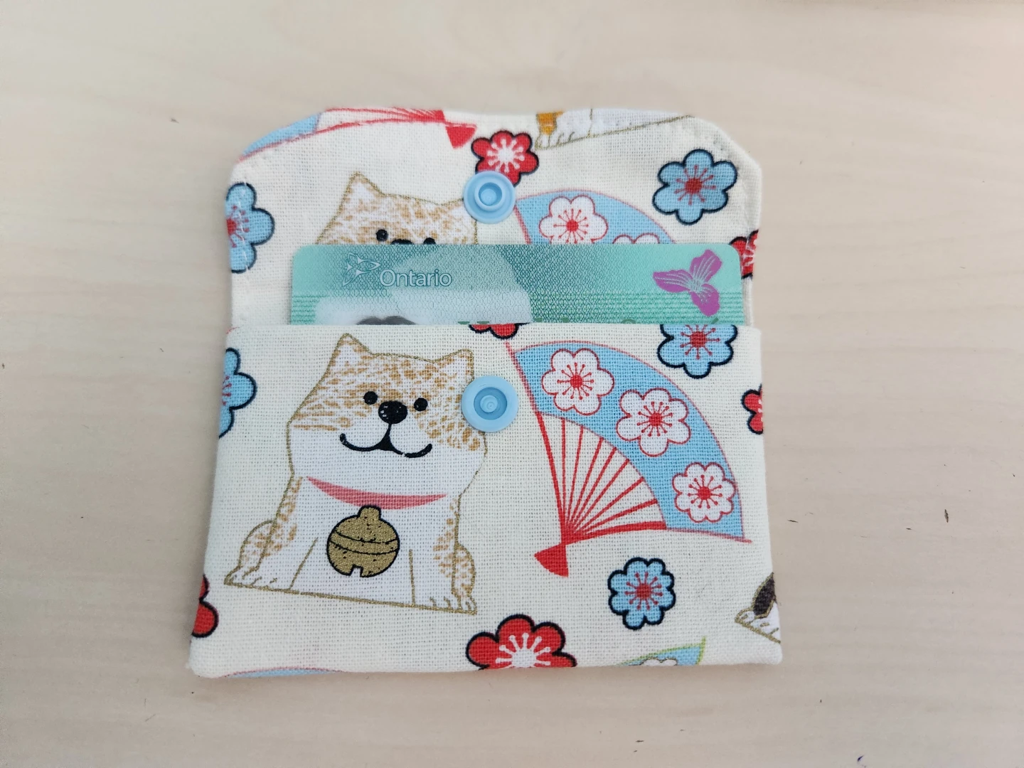 Hand Made Shiba Inu Fabric Card Holder - photo 5